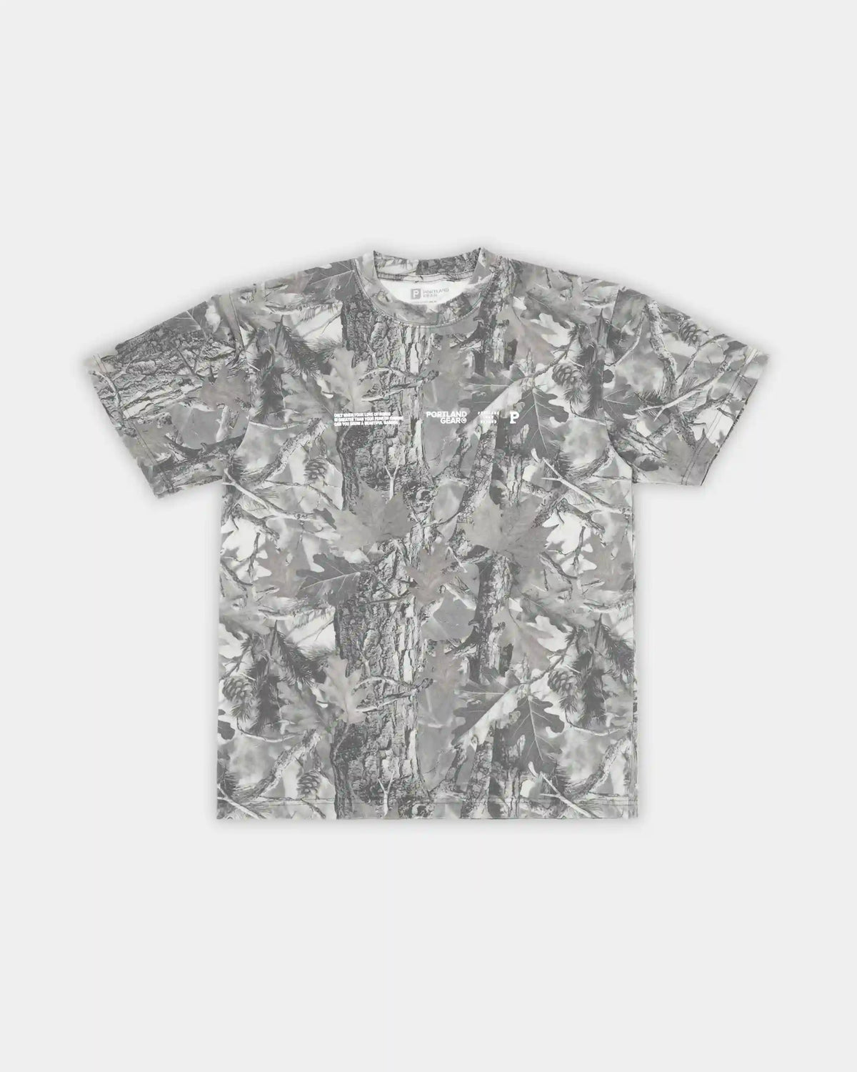 HeavyKnit Slogan Tee - Grey Camo