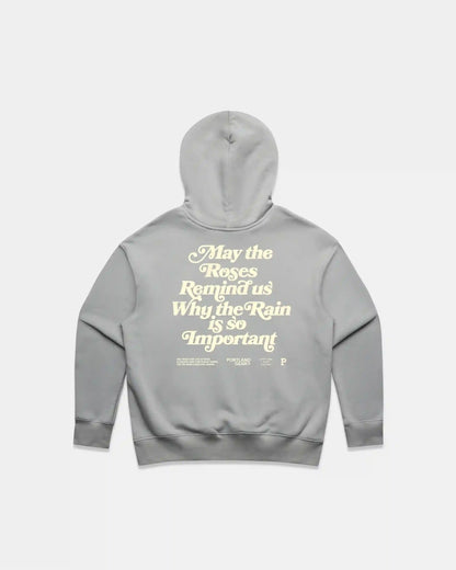 Women's Sueded Slogan Hoodie - Storm