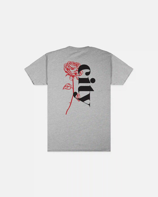 Soft-Blend Rose City "P" Tee - Grey