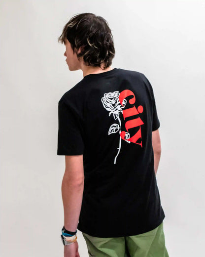 Soft-Blend Rose City "P" Tee - Black