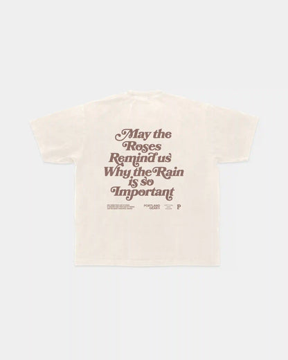 All-American Slogan Tee - Cream