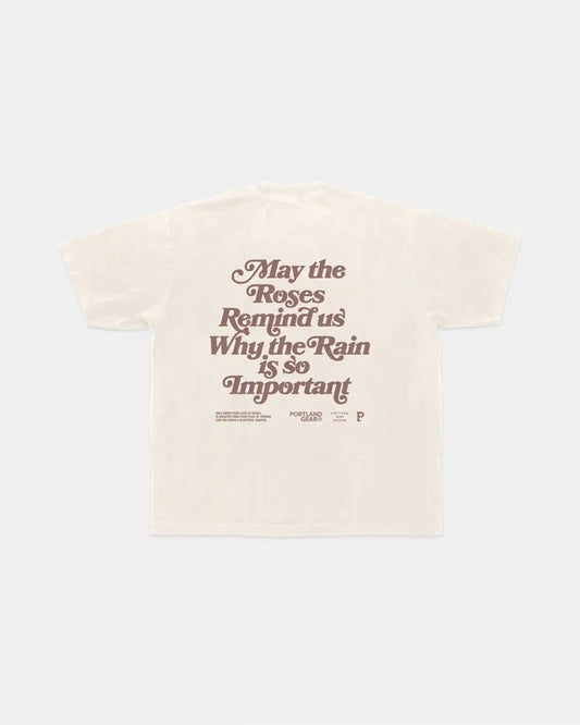 All-American Slogan Tee - Cream